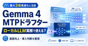 Gemma 4 MTPドラフターはローカルLLM実務で使える？向いている環境と導入判断を解説